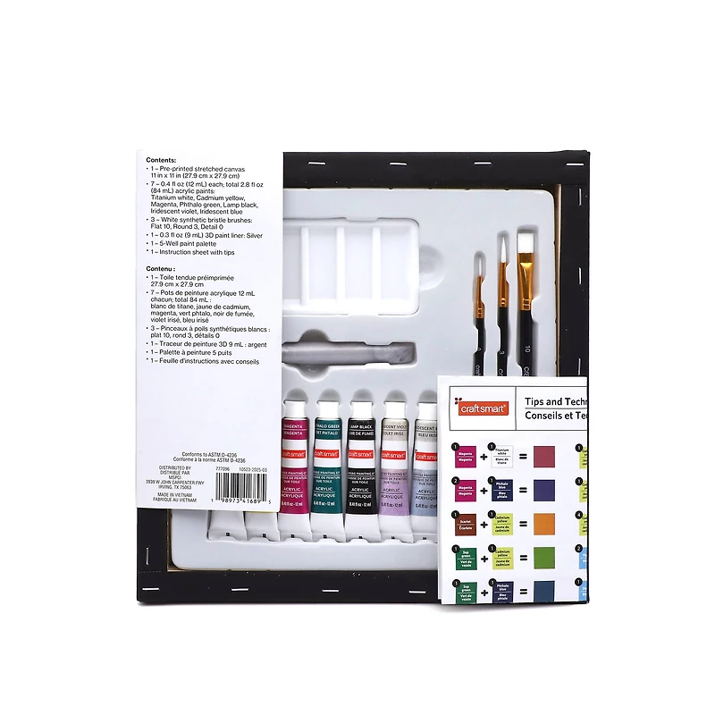 11" x 11" Spider Web Canvas Painting Kit by Craft Smart®