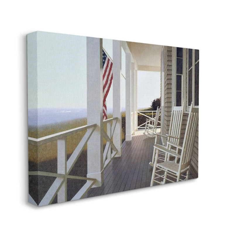Stupell Industries Americana Rocking Chair Cape Porch Canvas Wall Art
