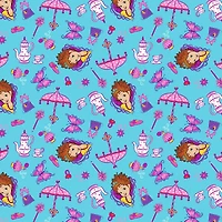 Disney® Fancy Nancy Blue Fancy Things Cotton Fabric