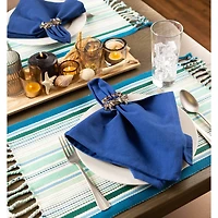DII® Tidal Stripe Fringed Placemat Set, 6ct.