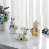 Mr. Cottontail Mini Ceramic Figurines Set