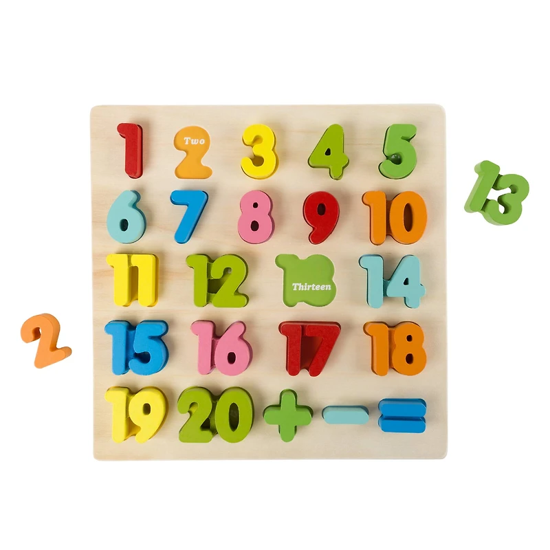 Toy Time Wooden Number Puzzle Board