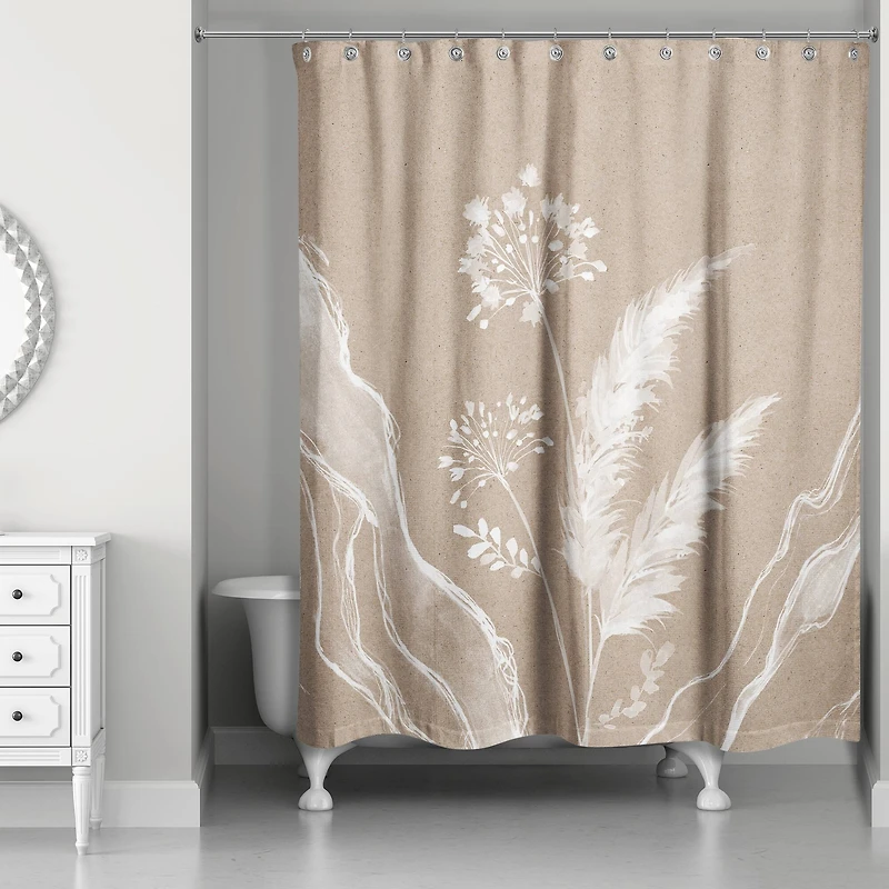 Boho Botanicals 71" x 74" Shower Curtain