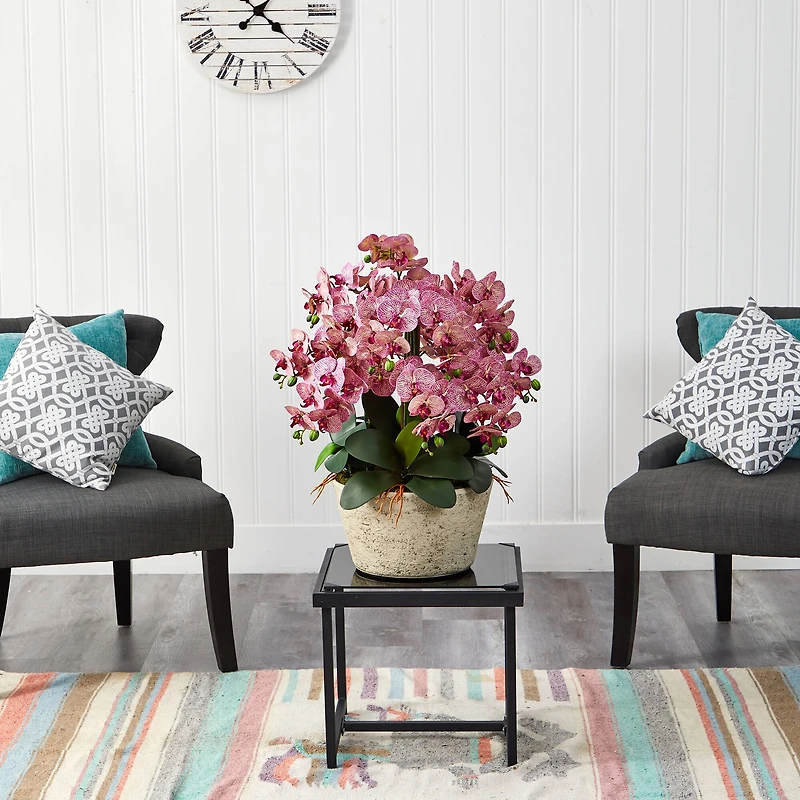 3ft. Moth Orchid Arrangement in White Vase