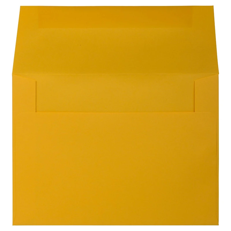 JAM Paper A6 Gold Yellow Invitation Envelopes, 100ct.