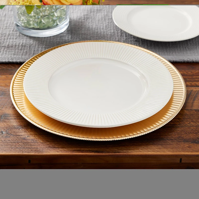 Gold Banded Charger by Celebrate It™