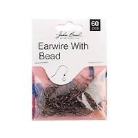 John Bead Must Have Findings 18mm Earwire with Bead