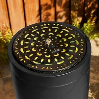 Glitzhome® 24" Metal LED Cutout Pattern Outdoor Fountain