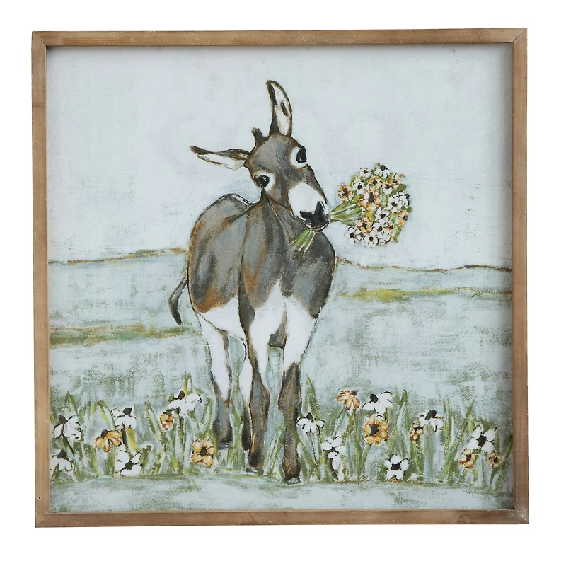 Hello Honey® 20" Donkey Wood Frame Wall Décor