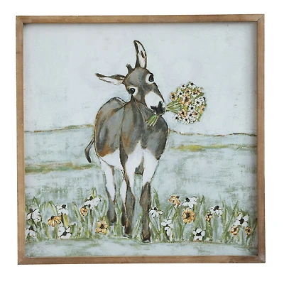 Hello Honey® 20" Donkey Wood Frame Wall Décor