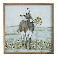Hello Honey® 20" Donkey Wood Frame Wall Décor