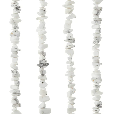 12 Pack: Matte Howlite Chip Beads by Bead Landing™
