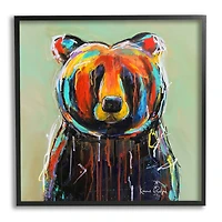Stupell Industries Abstract Urban Bear Graffiti Framed Giclee Art