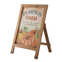 24" GlitzHome® Pumpkin Farm Wooden Porch Sign