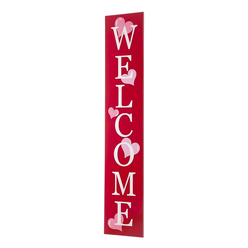 Glitzhome® 3.5ft. Valentine's Wooden Welcome Porch Sign