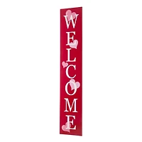 Glitzhome® 3.5ft. Valentine's Wooden Welcome Porch Sign