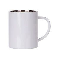 Craft Express 15oz. White Stainless Steel Mug, 6ct.