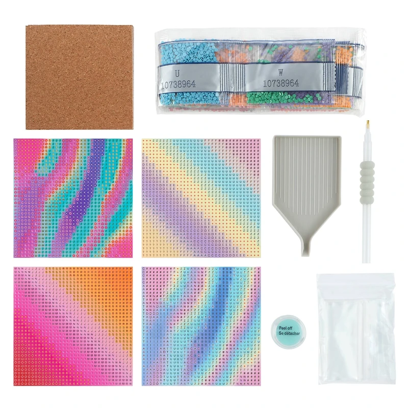 Ombre Diamond Art Coaster Kit by Make Market®