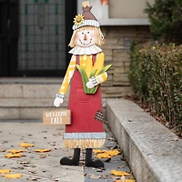 Glitzhome® 37.25" Metal Scarecrow Yard Stake/Standing/Hanging Sign