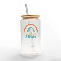 16oz. Sunshine Ahead Glass Can Cup