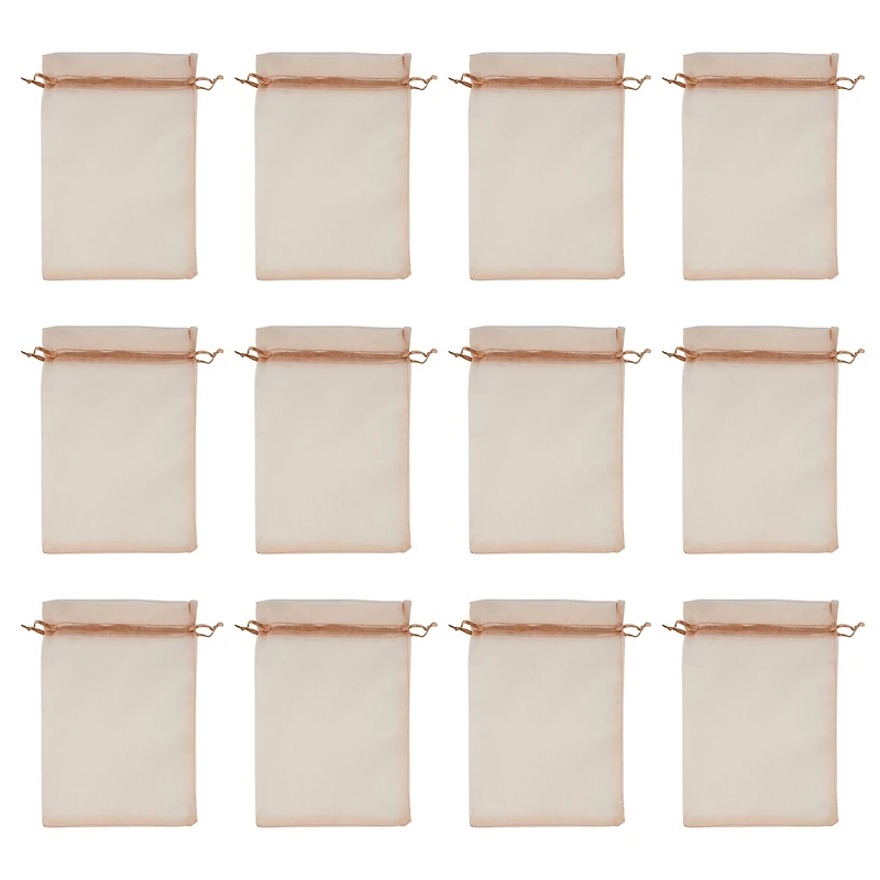 4.5" x 7" Gold Organza Favor Bags, 12ct. by Celebrate It™