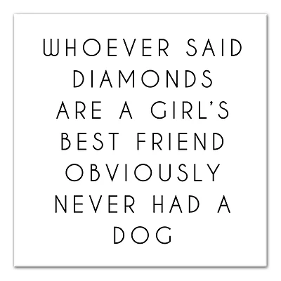 Dogs Are A Girl's Best Friend Canvas Wall Art