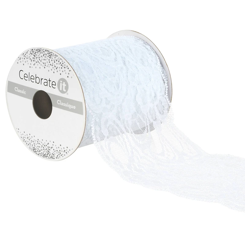 12 Pack: 3.5" x 3yd. Lace Ribbon by Celebrate It®