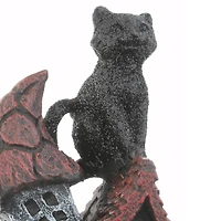 7" Black Cats Haunted House with LED Light