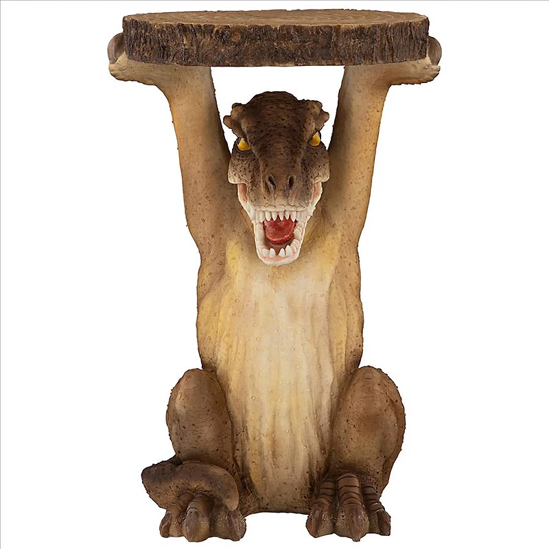 Design Toscano 20" Tyrant T-Rex Sculptural Dinosaur Side Table