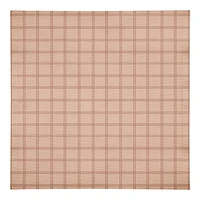 Faded Pink Grid Cotton Twill Napkin