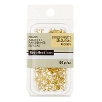 12 Packs: 100 ct. (1,200 total) Gold Brads by Recollections™