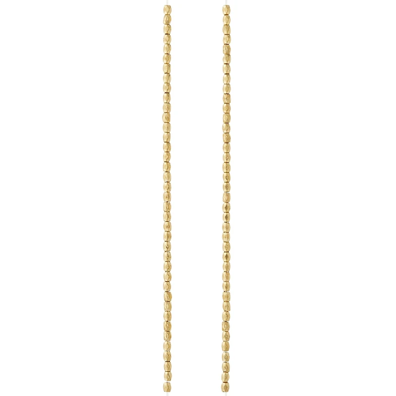 Hamilton Gold Metal Faceted Cube Beads by Bead Landing®, 3mm 