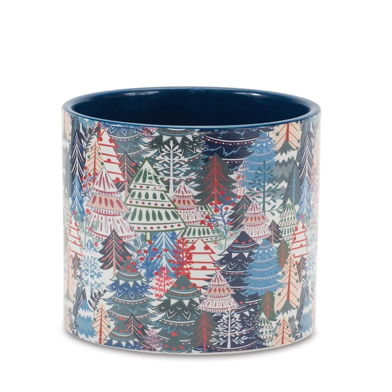 Berry & Pine Tree Holiday Planter Set