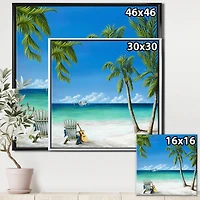 Designart - Bird of Paradise - Nautical & Coastal Framed Canvas Wall Art