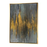 Designart - Black and Gold Glam Abstract