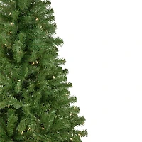 4-Piece Wolcott Spruce Artificial Christmas Tree, Wreath & Garland Set, Clear Lights
