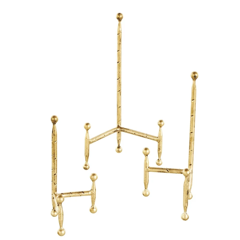 Gold Metal Slim Display Easel with Ball Accent Set