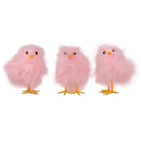 3.25" Furry Chicks Easter Figurine Set