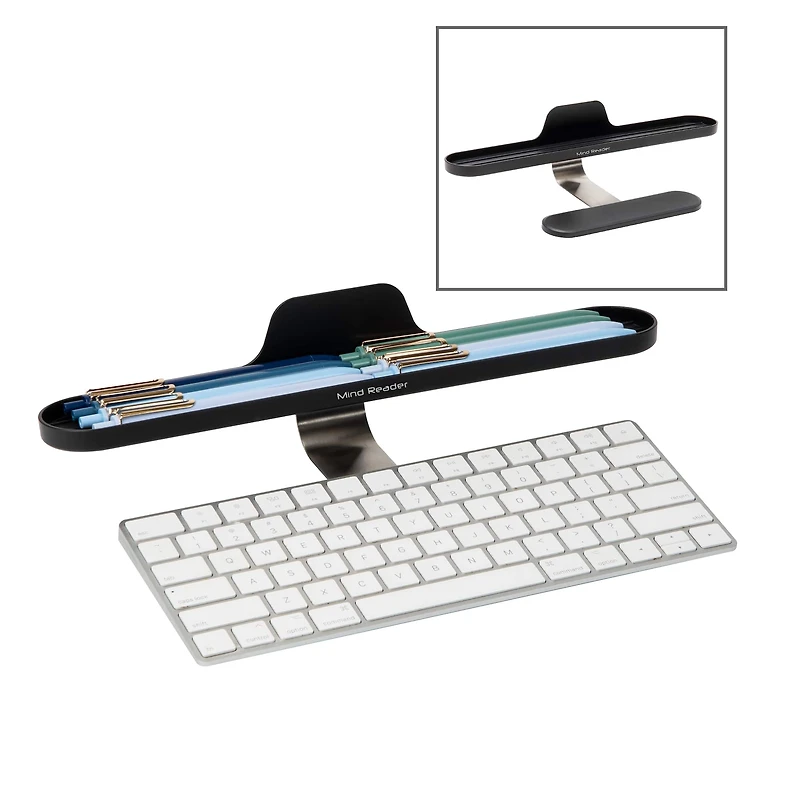 Mind Reader Anchor Collection Black Over Keyboard Shelf