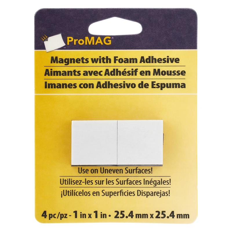 Pro MAG® Magnets with Foam Adhesive, 1"