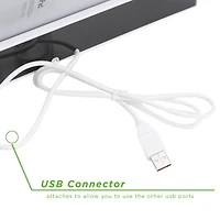 Mind Reader Black USB Port Charging Desk Organizer