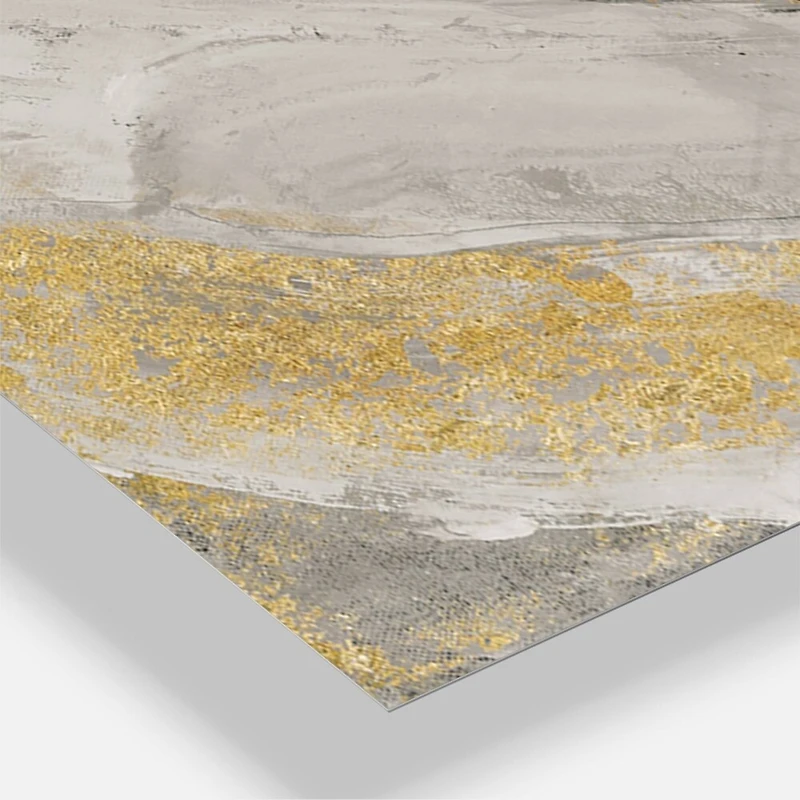 Designart Marble Gold & Black II Modern 3 Panel Wall Clock