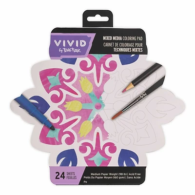 VIVID by Brea Reese® Tile Mixed Media Coloring Pad