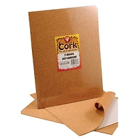 Hygloss Self Adhesive 2 Cork Sheets, 8.5" x 11"