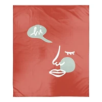 Hi Abstract Figure 50" x 60" Coral Fleece Blanket