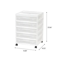 IRIS White 5-Case Scrapbook Cart