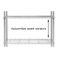 Honey Can Do Chrome 4-Tier Heavy-Duty Adjustable Shelving Unit