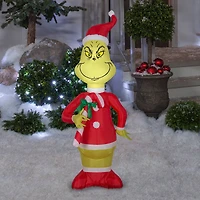 4ft. Airblown® Inflatable Grinch with Red & White Candy Cane