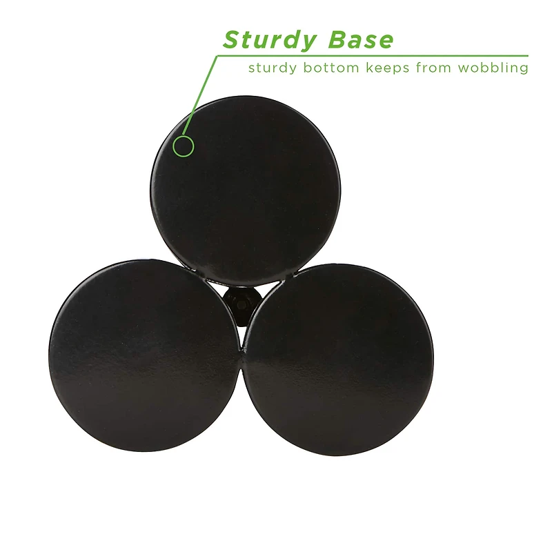 Mind Reader Network Collection Black 3-Compartment Utensil Caddy with Wooden Handle