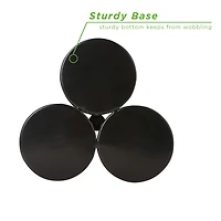 Mind Reader Network Collection Black 3-Compartment Utensil Caddy with Wooden Handle